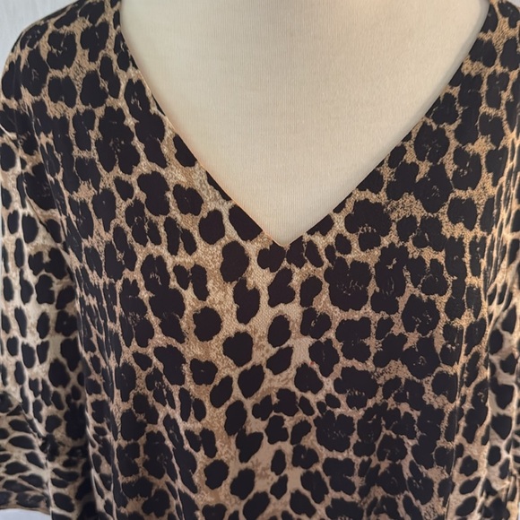 Leopard Print Ruffle Sleeve Dress Belongsci Size 2X XXL - Picture 3 of 6